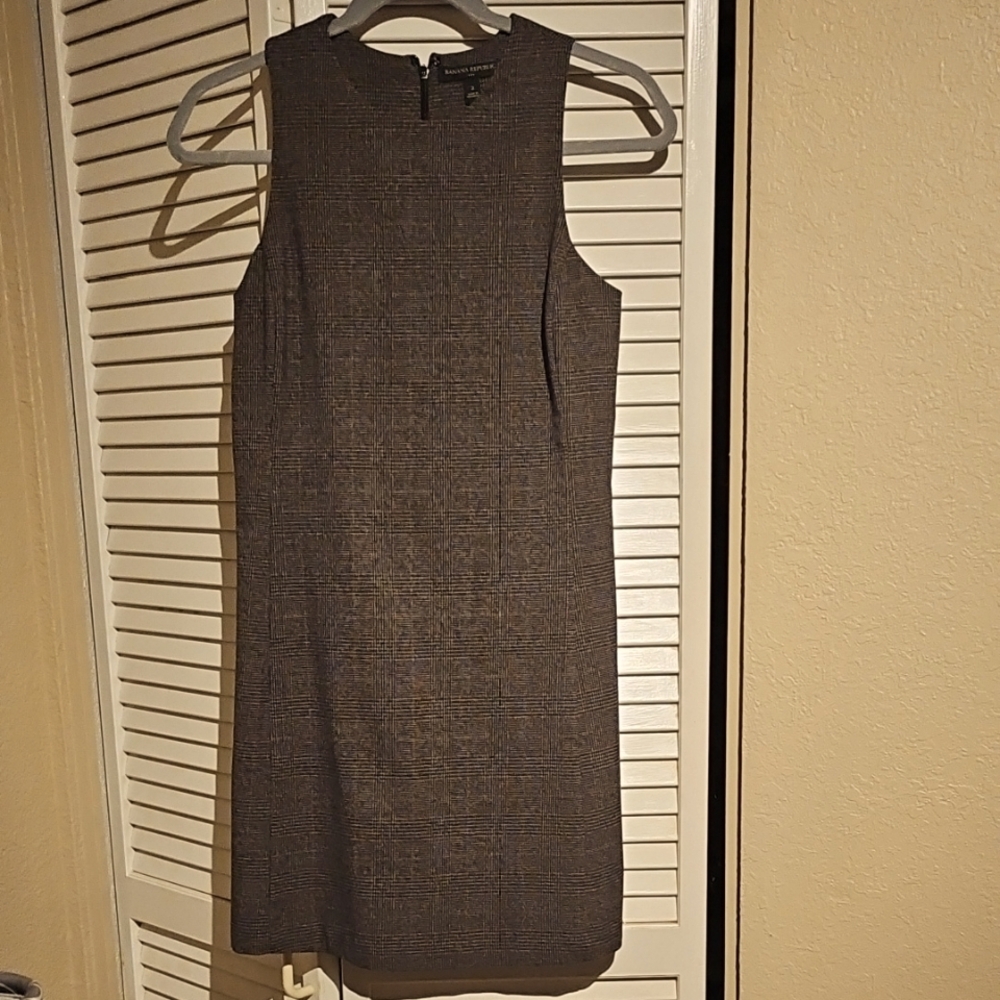 BR Flannel Mini Shift Dress
